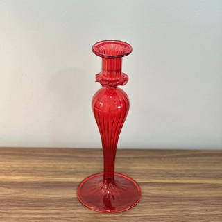 Flora red candle holder