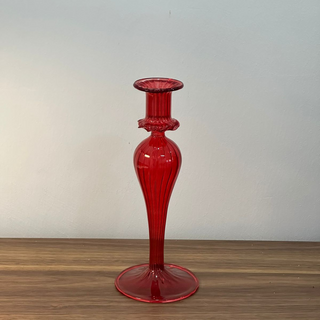 Flora red candle holder