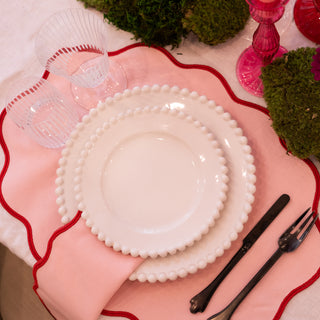 PINK AND RED CLOUD EMBROIDERED PLACEMATS & NAPKINS