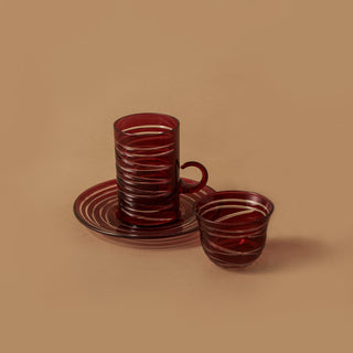 Red waves tea & coffee set